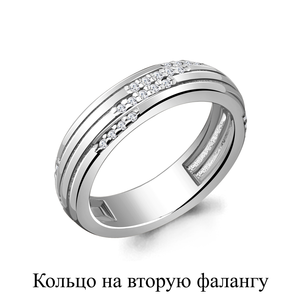 67500А Кольцо из Серебра с фианитами из коллекции "Лолита"