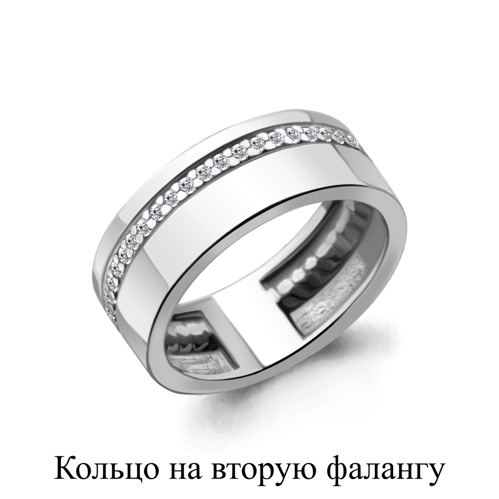 67512А Кольцо из Серебра с фианитами из коллекции "Лолита"