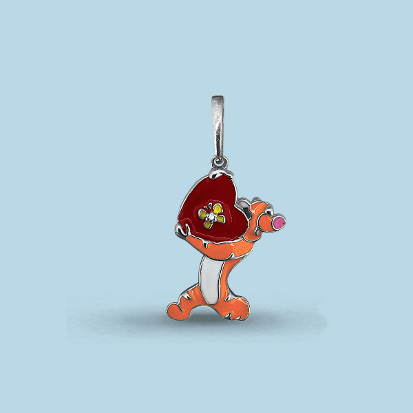 22932А Подвеска из Серебра с фианитом, эмалью из коллекции "Happy"