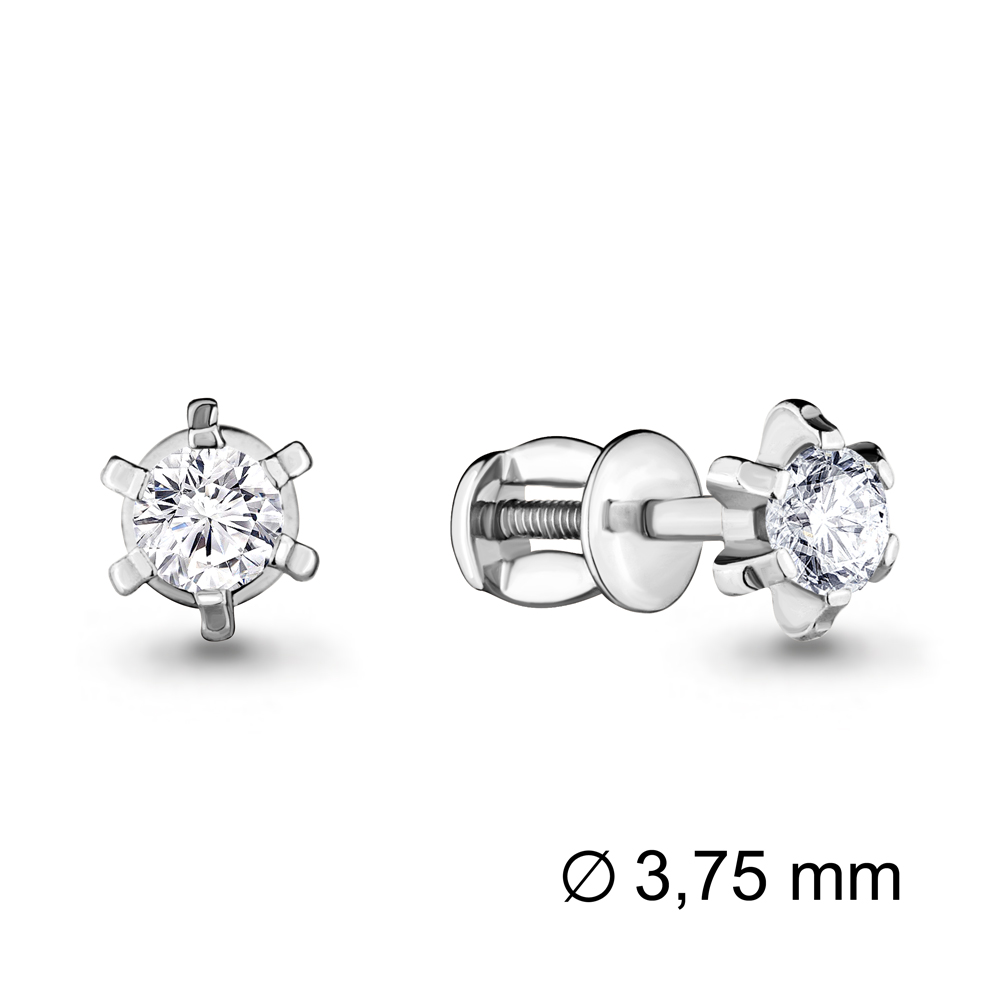 41688А Серьги из Серебра с фианитами