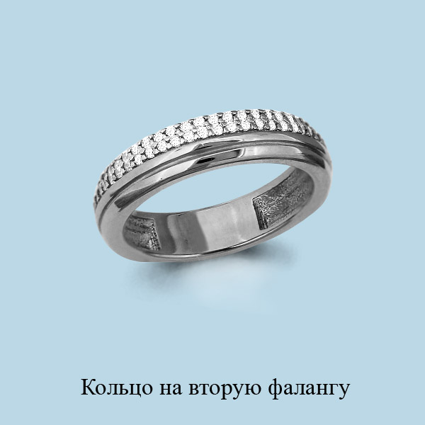 67502А Кольцо из Серебра с фианитами из коллекции "Лолита"