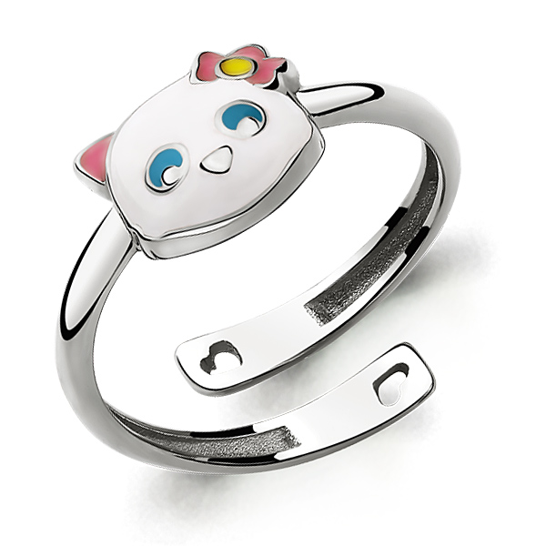 57055 Кольцо из Серебра с эмалью из коллекции "Happy"