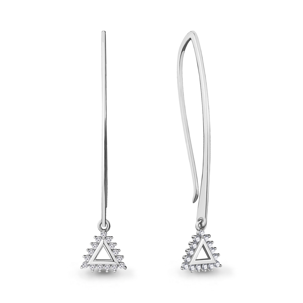 48531А Серьги из Серебра с фианитами