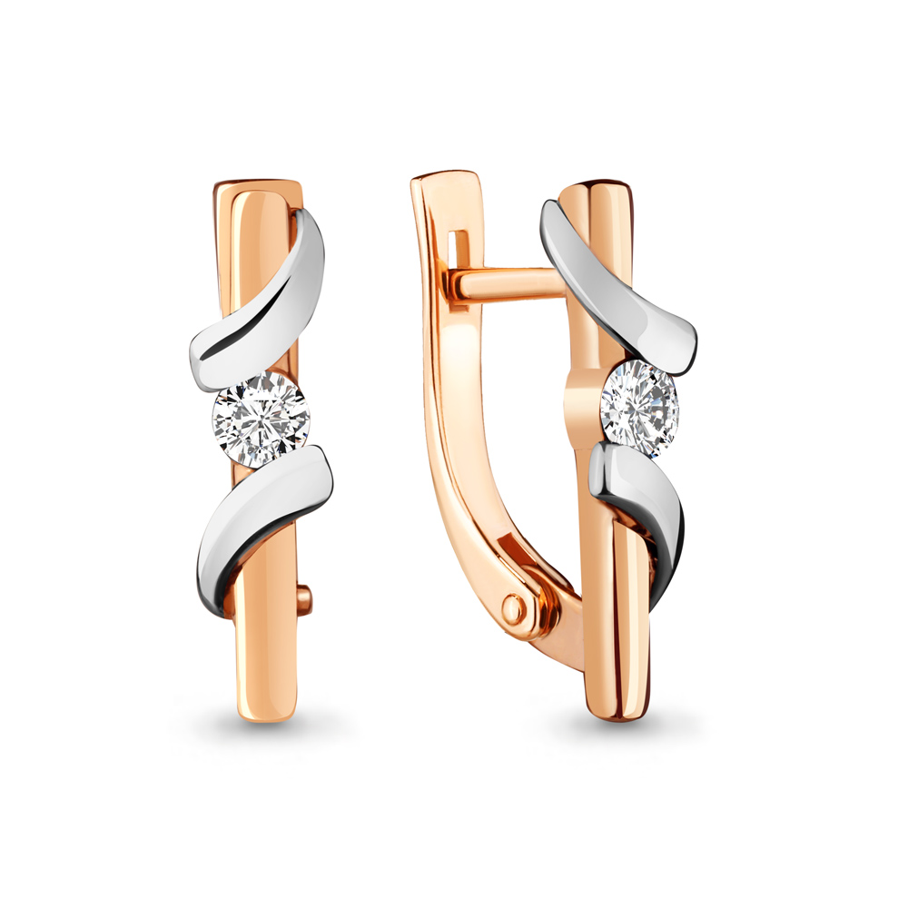 941097к Серьги из Золота с бриллиантами из коллекции "Elegance"