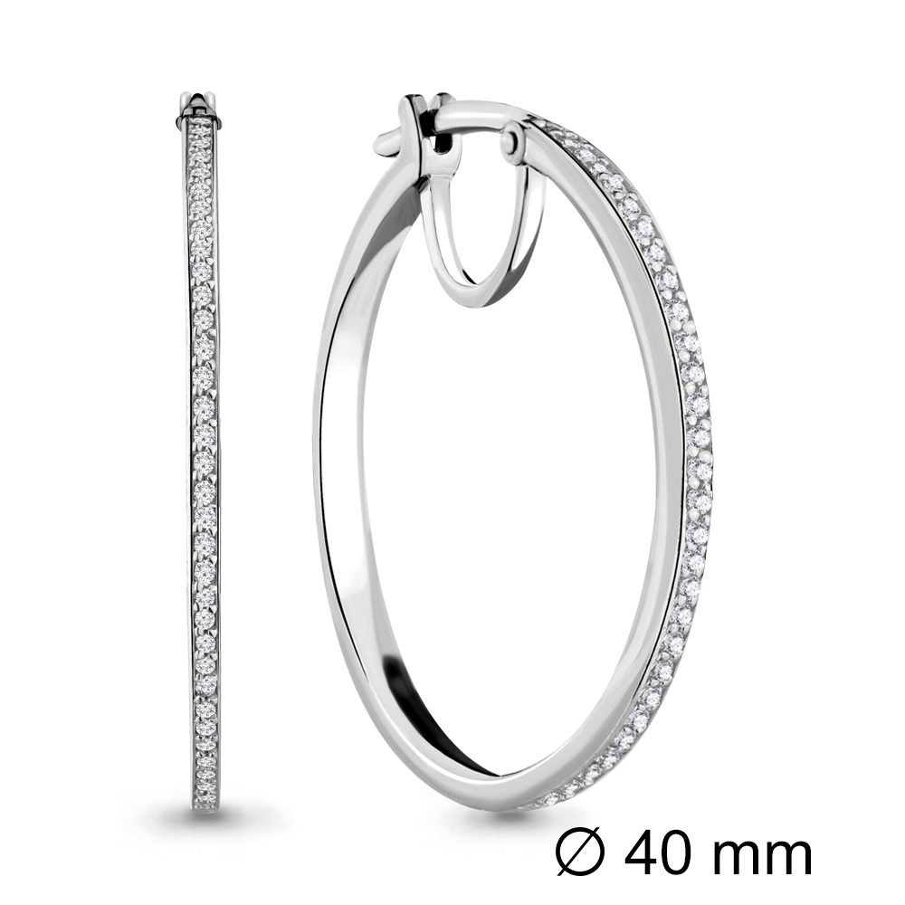 42428А Серьги из Серебра с фианитами