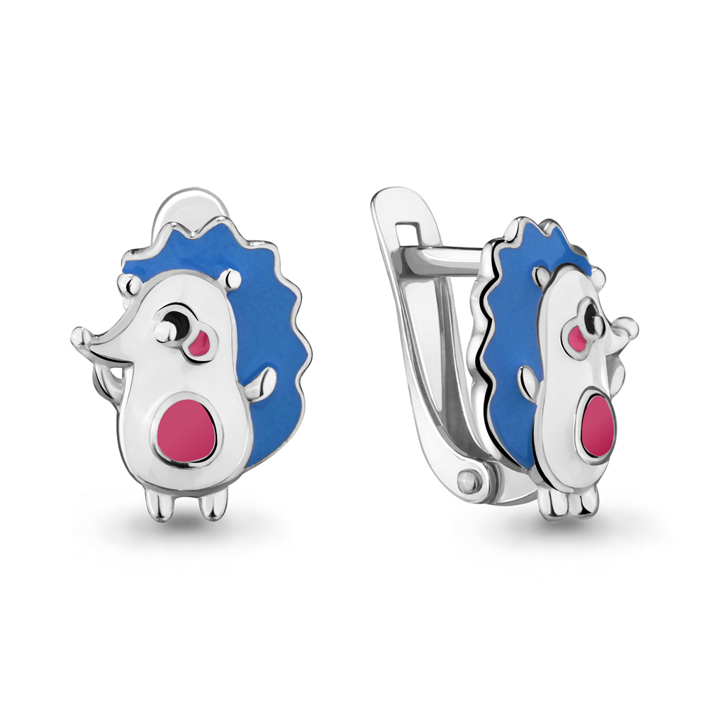 33393 Серьги из Серебра с эмалью из коллекции "Happy"