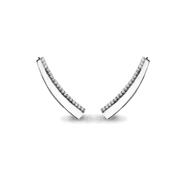 45502А Серьги из Серебра с фианитами