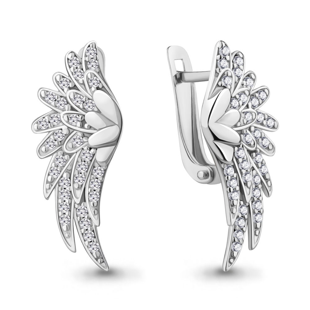 42686А Серьги из Серебра с фианитами