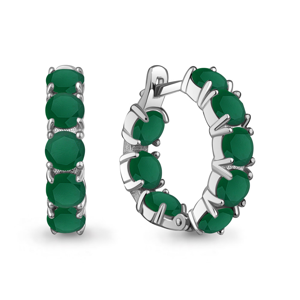 45002009 Серьги из Серебра с агатами