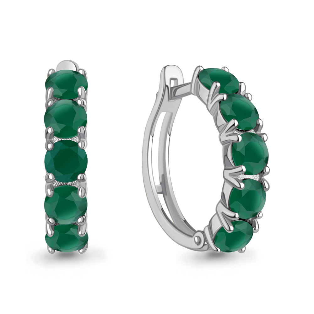 45010509 Серьги из Серебра с агатами