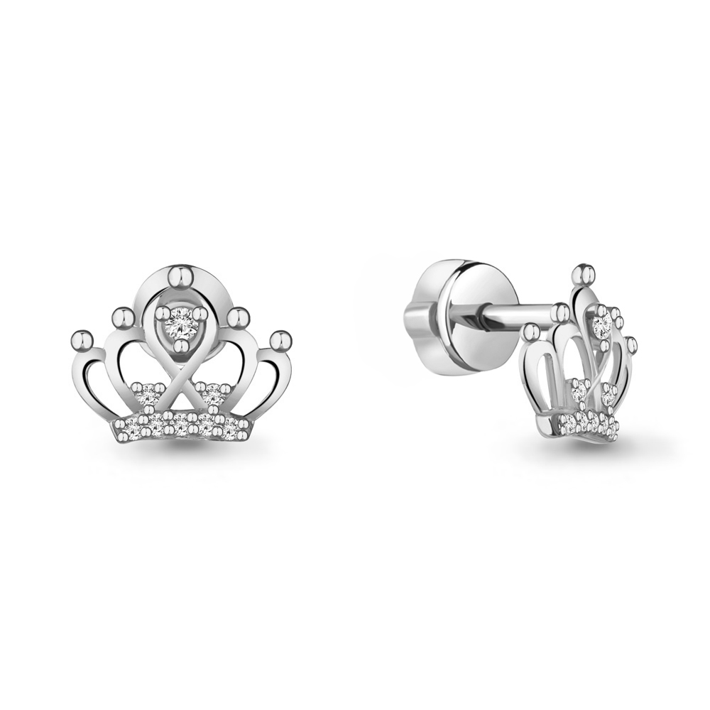 45011А Серьги из Серебра с фианитами