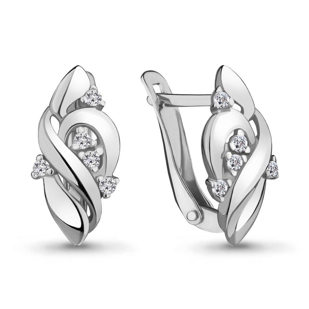 46888А Серьги из Серебра с фианитами