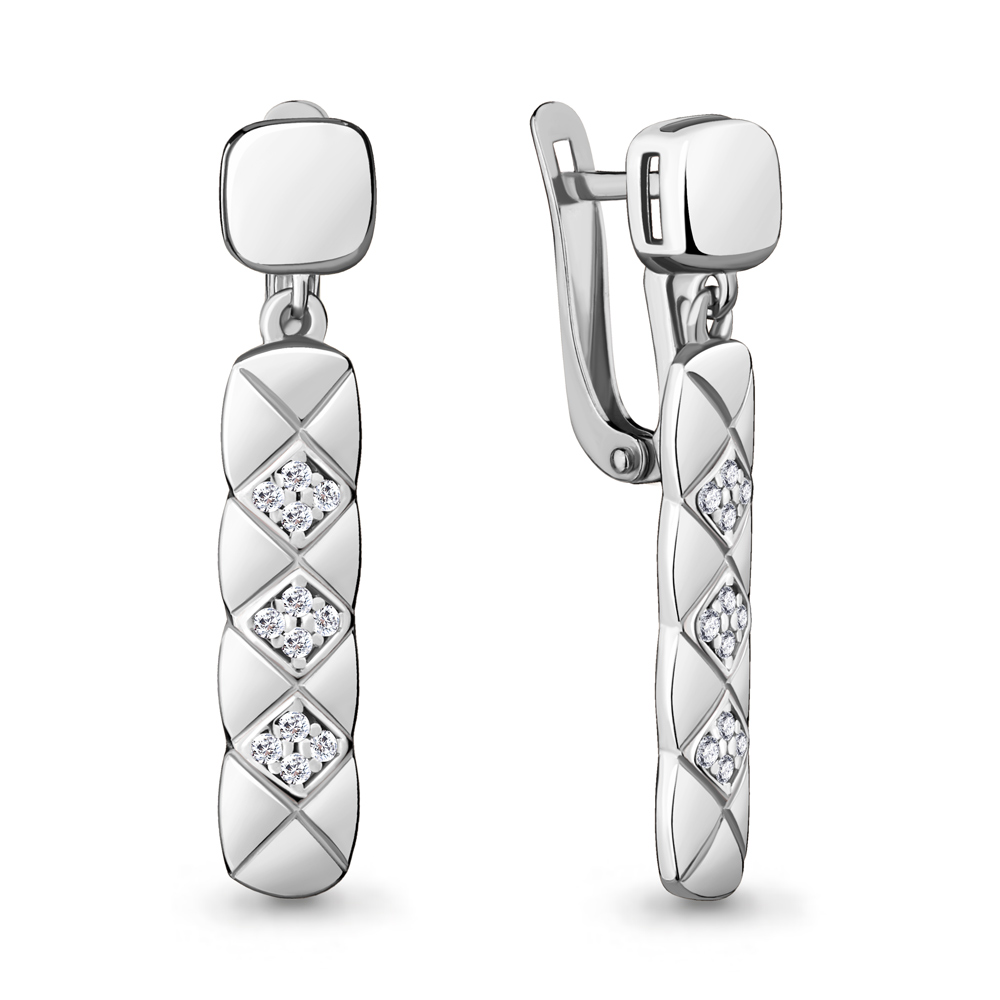 46939А Серьги из Серебра с фианитами