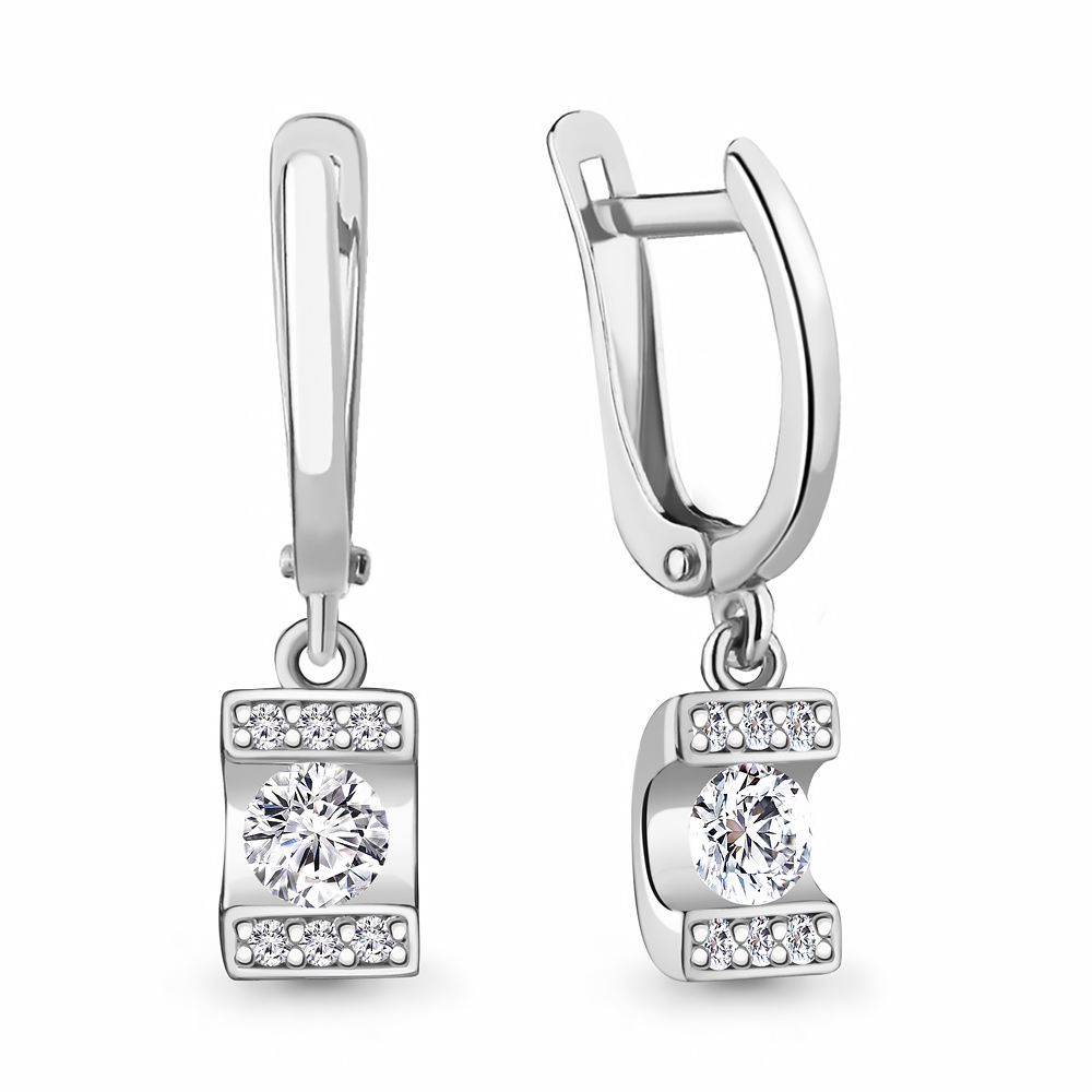 48848А Серьги из Серебра с фианитами