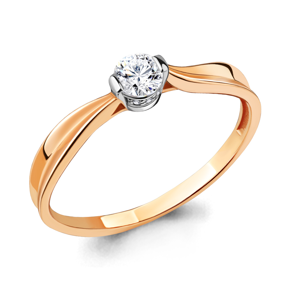 962313Ак Кольцо из Золота с бриллиантами из коллекции "Elegance"