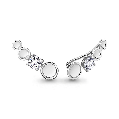 49110А Серьги из Серебра с фианитами