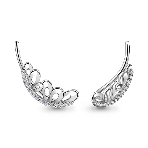 41281А Серьги из Серебра с фианитами