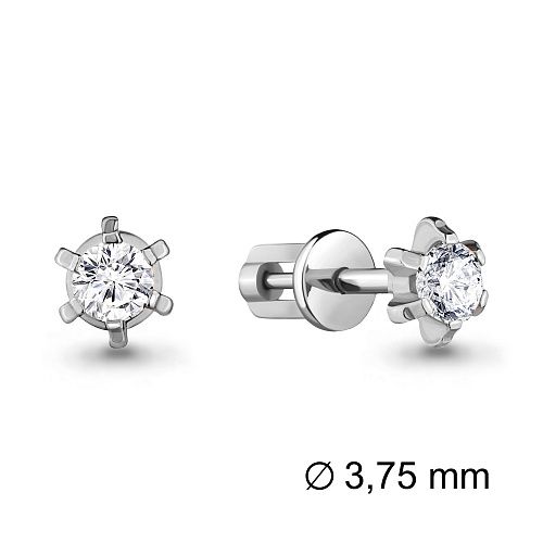 41688А Серьги из Серебра с фианитами