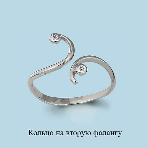 67528А Кольцо из Серебра с фианитами из коллекции "Лолита"