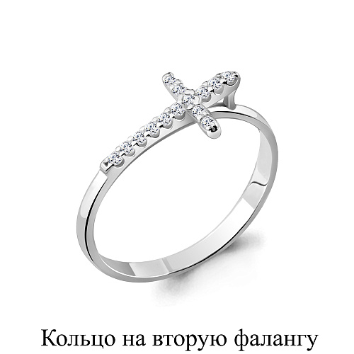 67518А Кольцо из Серебра с фианитами из коллекции "Foxy"