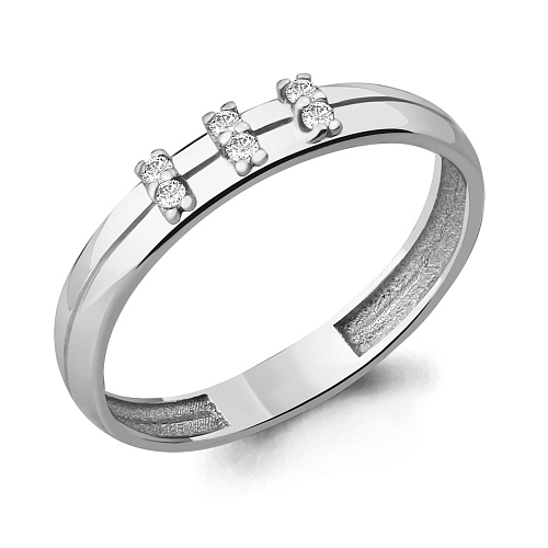 63496А Кольцо из Серебра с фианитами из коллекции "Love story"