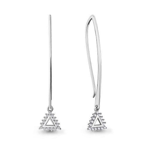 48531А Серьги из Серебра с фианитами