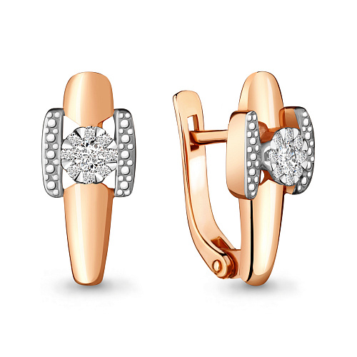 941835к Серьги из Золота с бриллиантами из коллекции "Elegance"