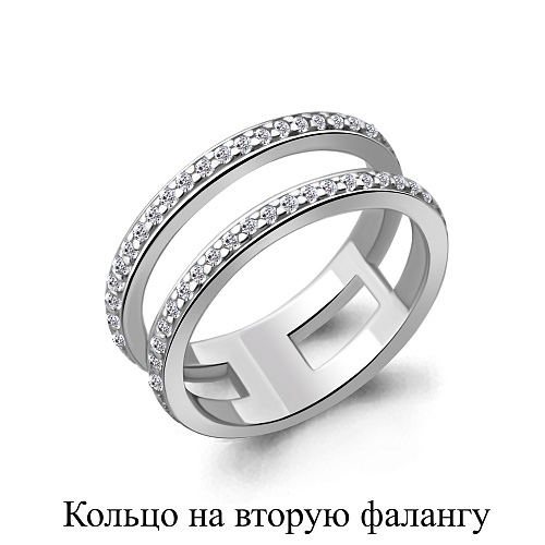 67509А Кольцо из Серебра с фианитами из коллекции "Foxy"