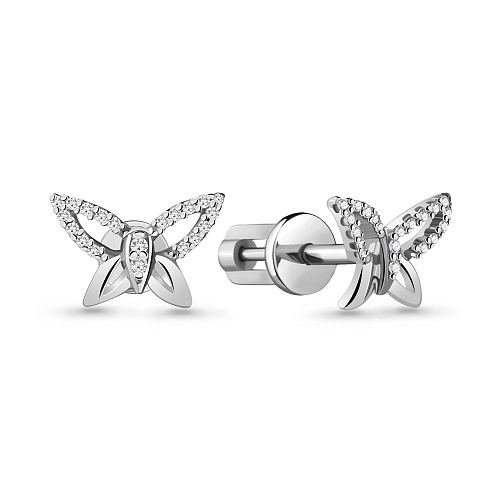 42769А Серьги из Серебра с фианитами