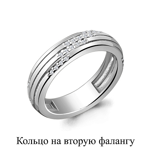 67500А Кольцо из Серебра с фианитами из коллекции "Лолита"