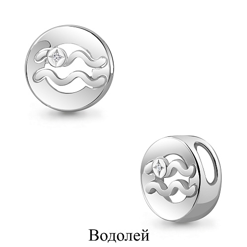 020082 Подвеска из Серебра с бриллиантом