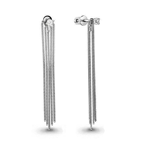 46052А Серьги из Серебра с фианитами