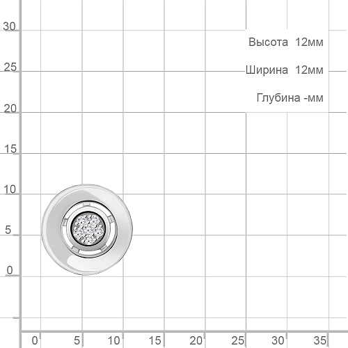 020069 Подвеска из Серебра с бриллиантами